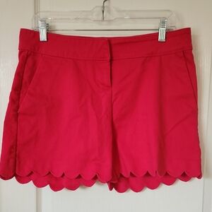 Isaac Mizrahi NY Pink Scalloped Shorts
